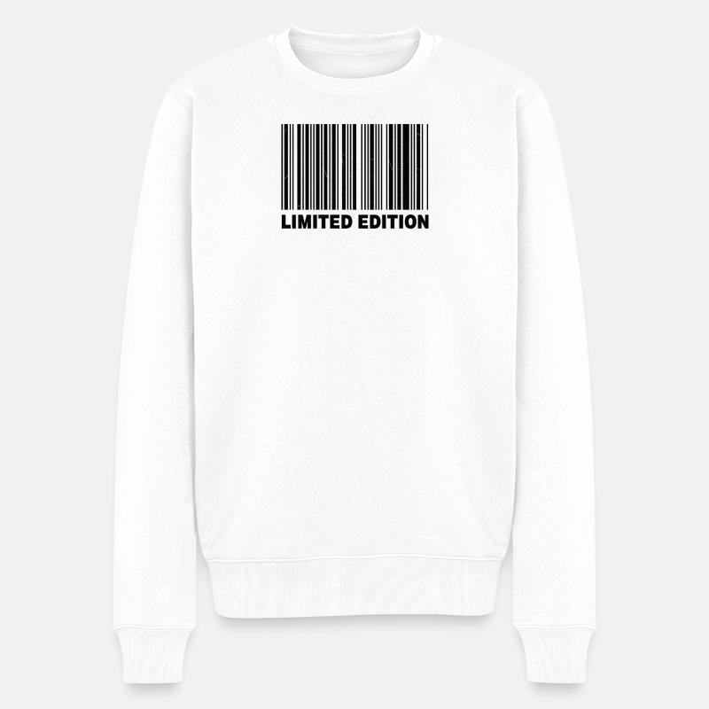 ÉDITION LIMITÉE - CODE-BARRES - Pull Premium bio Homme - blanc