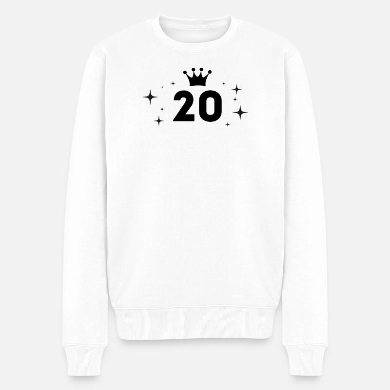 20e anniversaire 20 ans - Pull Premium bio Homme - blanc