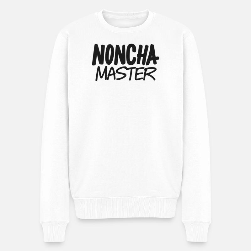Noncha-Meister - Männer Premium Bio Pullover - Weiß