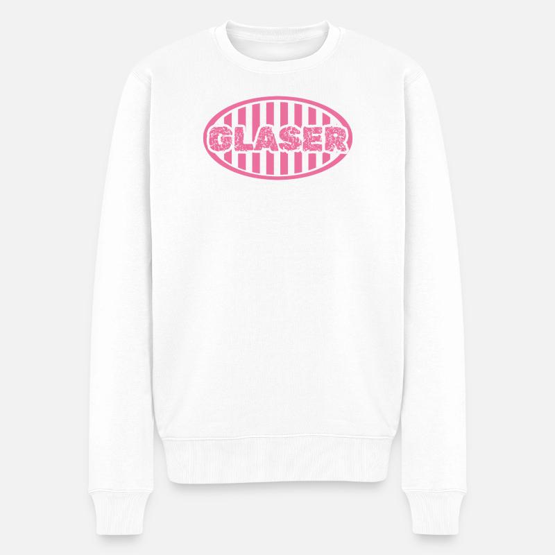 Job Glaser - Männer Premium Bio Pullover - Weiß