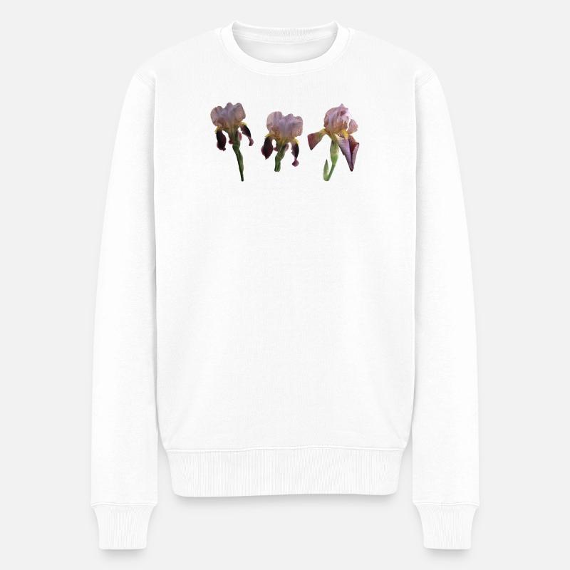 Schwertlilien - Männer Premium Bio Pullover - Weiß