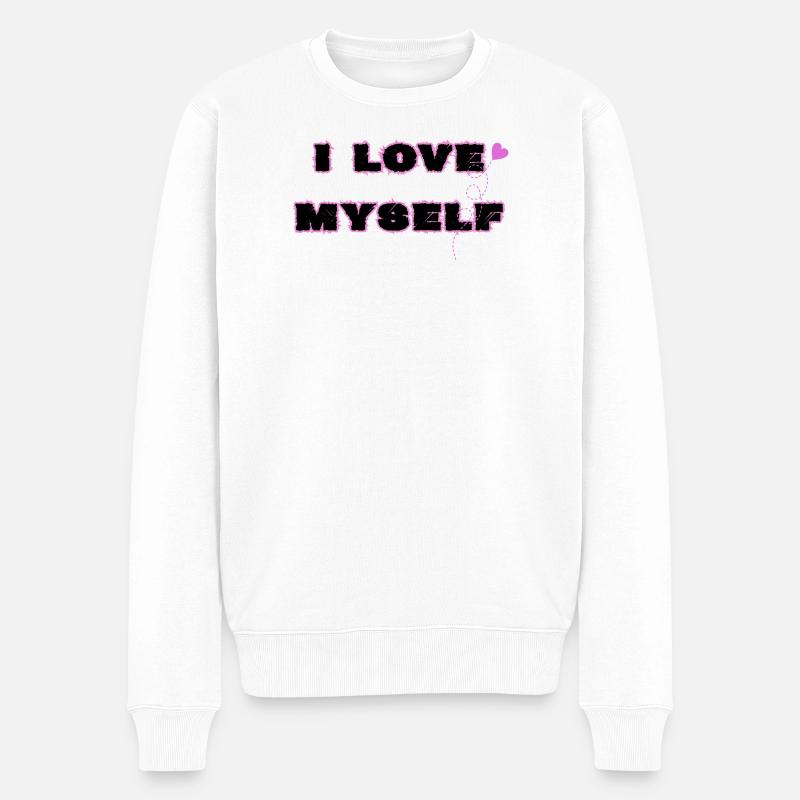 L’amour de soi, je m’aime moi-même - Pull Premium bio Homme - blanc