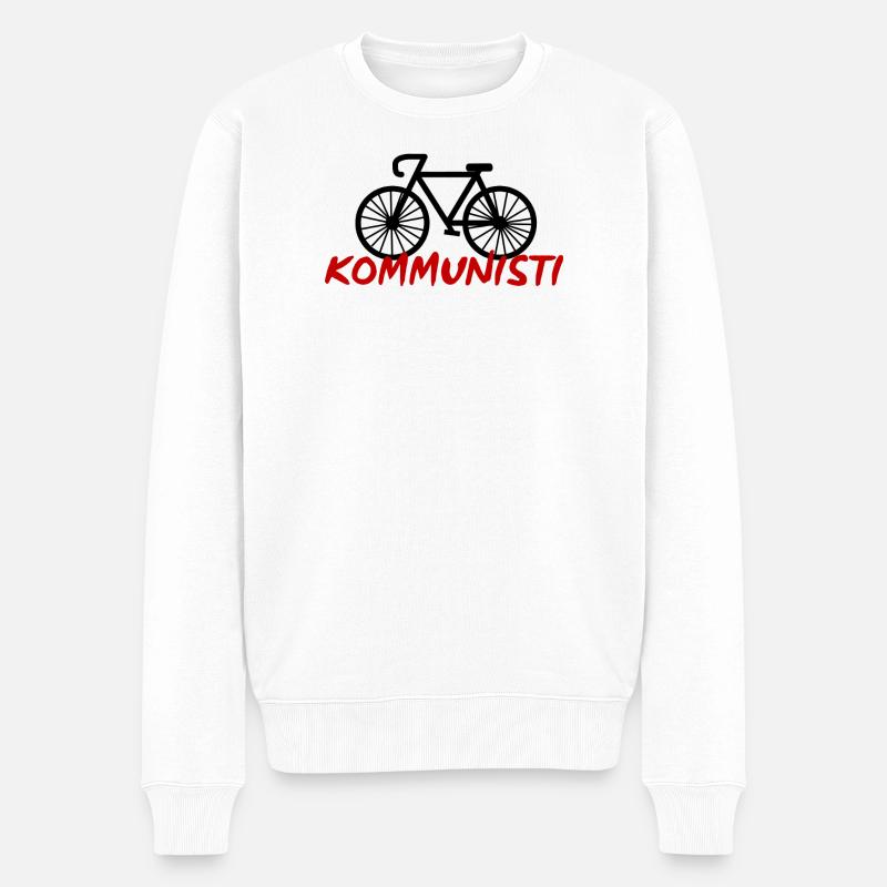 Linke Spur - Männer Premium Bio Pullover - Weiß