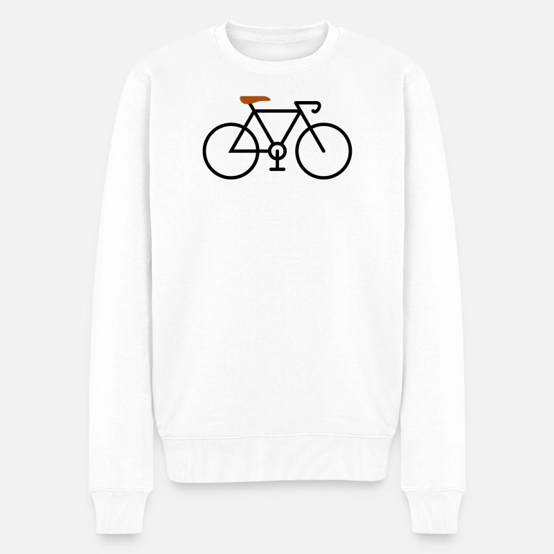 Fahrrad - Männer Premium Bio Pullover - Weiß