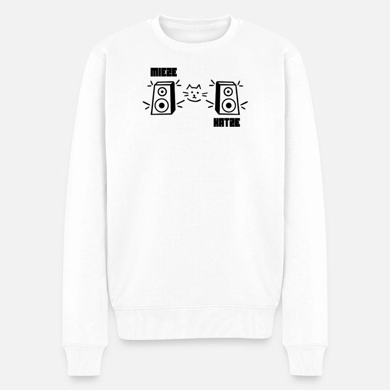 Kitty Cat Rave Techno - Pull Premium bio Homme - blanc