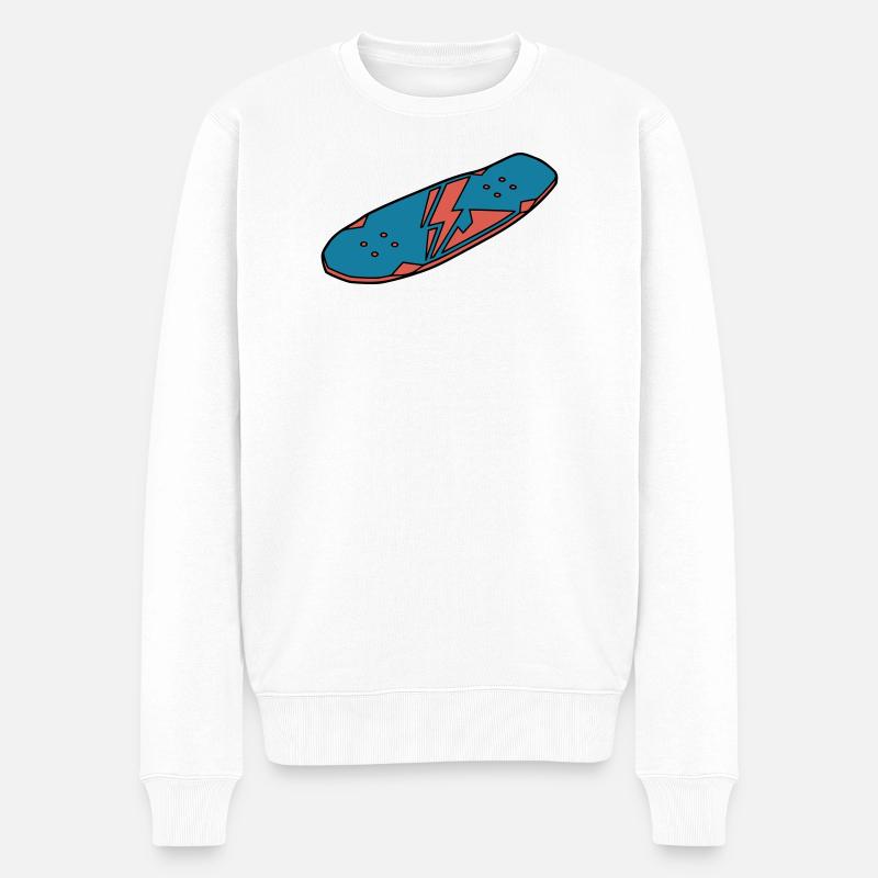 Skateboard Deck Urban Street - Pull Premium bio Homme - blanc