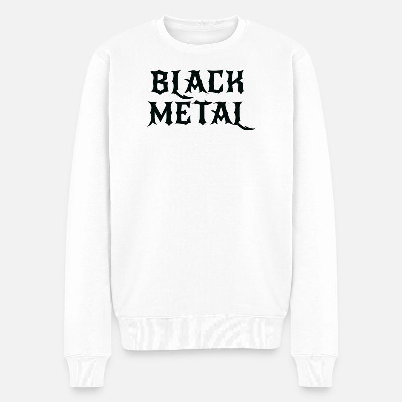 Conception du logo Black Metal - Pull Premium bio Homme - blanc