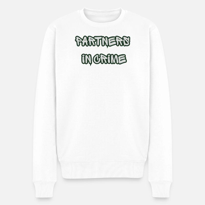 Complices dans le Crime Graffiti - Pull Premium bio Homme - blanc