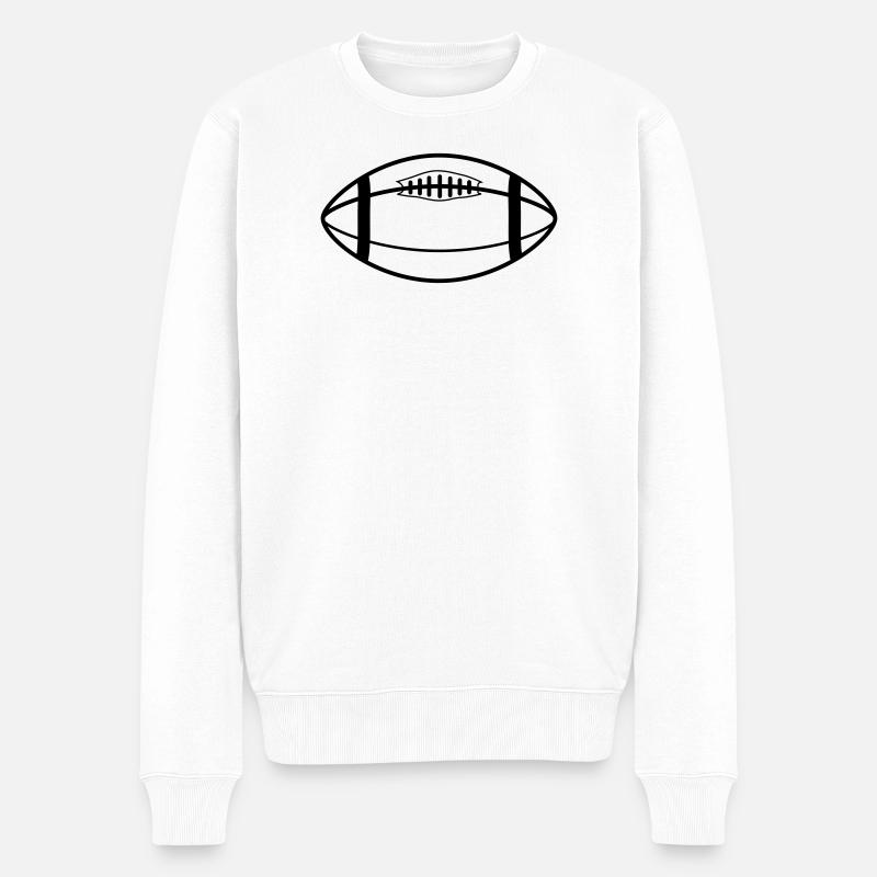 rugby ball - Men's Premium Organic Jumper - white
