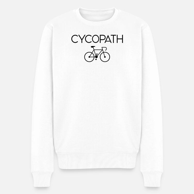 Geschenke für Radfahrer – Cycopath - Männer Premium Bio Pullover - Weiß