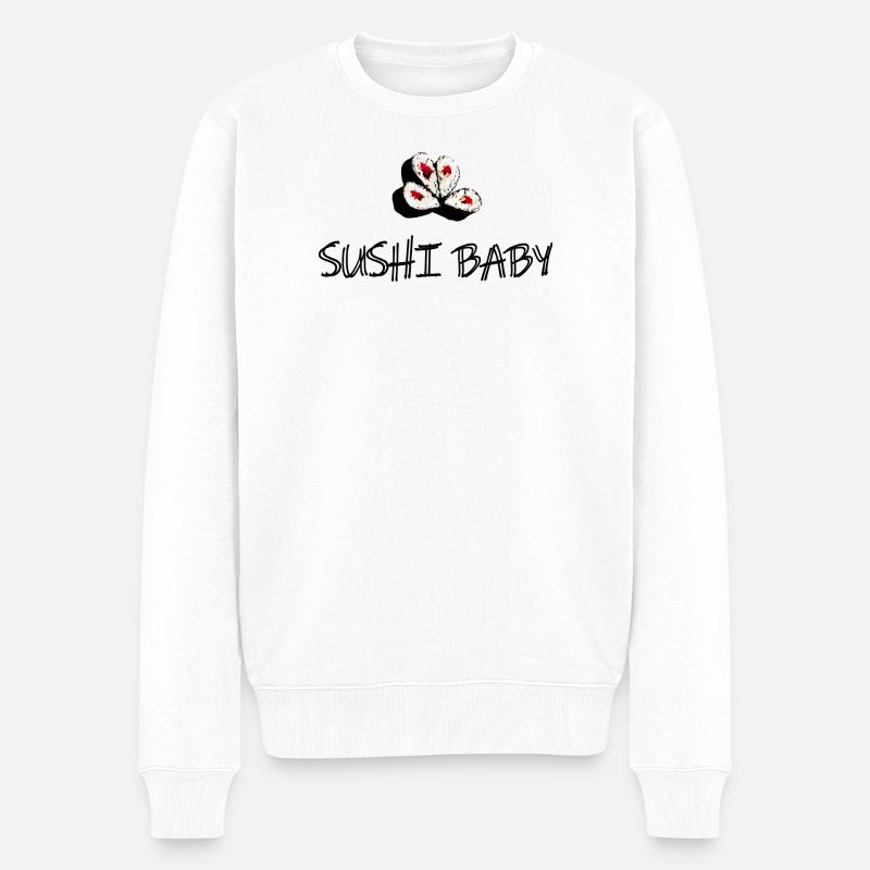 Bar à sushis Coeur Triple Trèfle - Pull Premium bio Homme - blanc