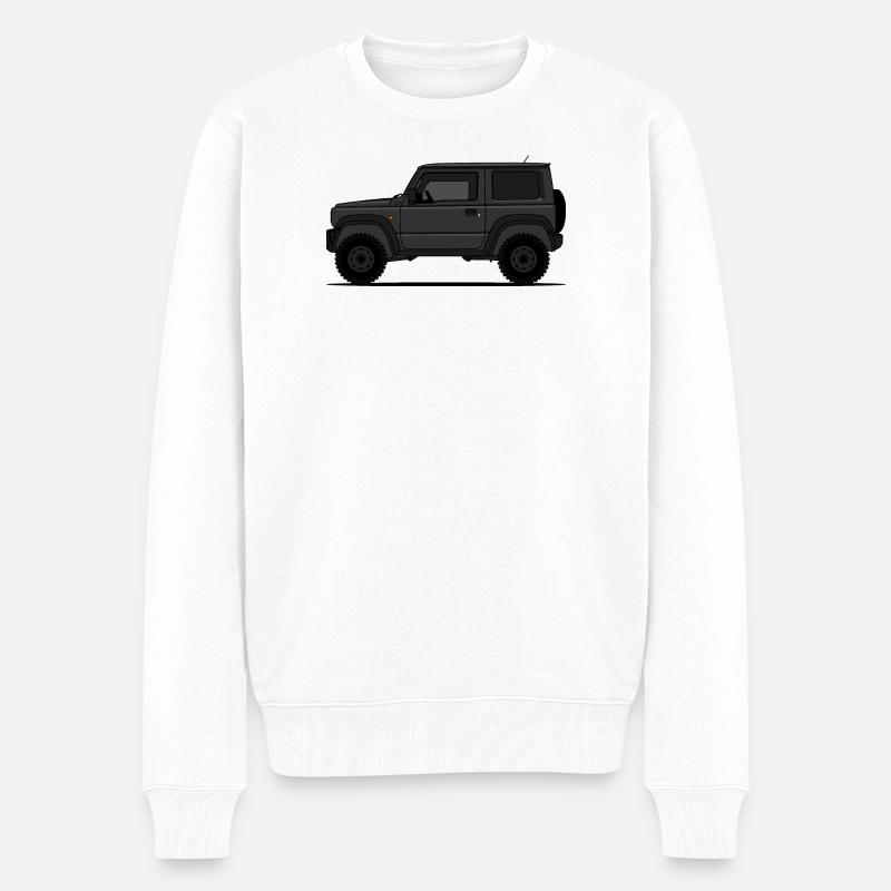 Jimny Schwarz - Männer Premium Bio Pullover - Weiß