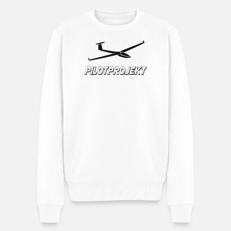 PROJET PILOTE Vol à voile - Pull Premium bio Homme - blanc