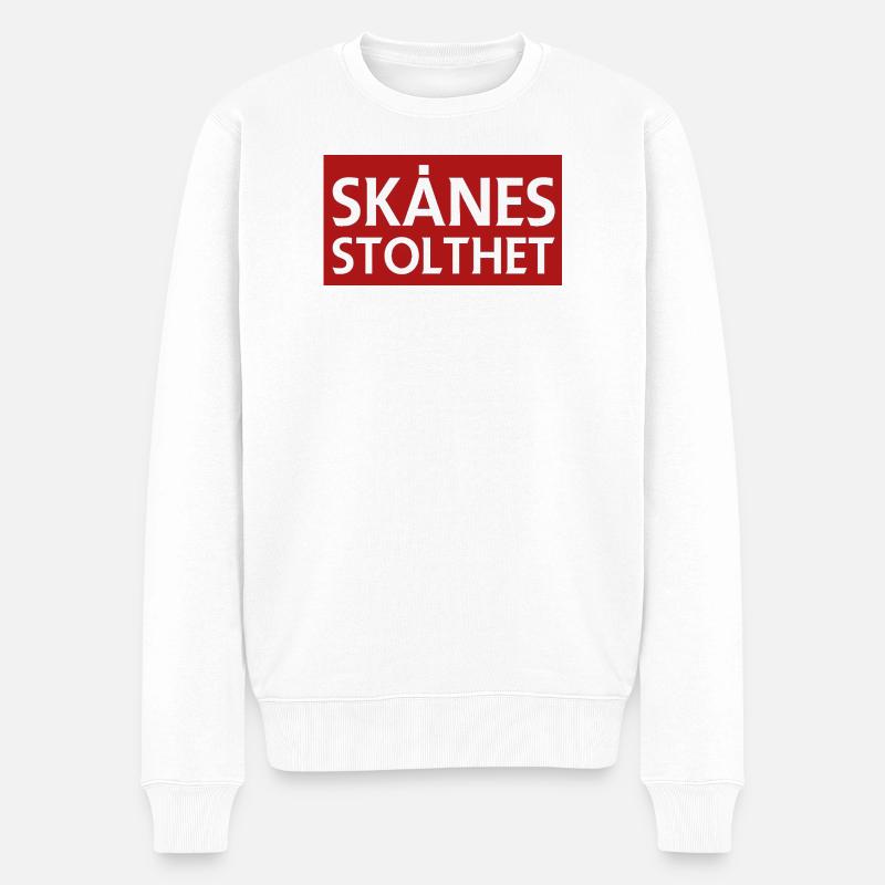 Der Stolz von Skåne - Männer Premium Bio Pullover - Weiß