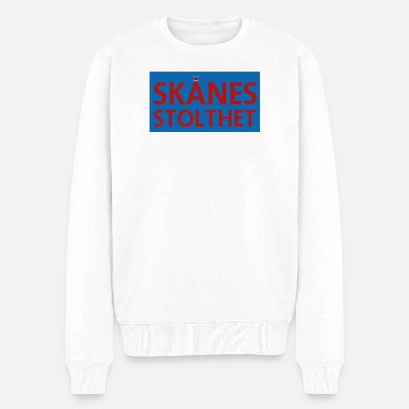 Der Stolz von Skåne - Männer Premium Bio Pullover - Weiß
