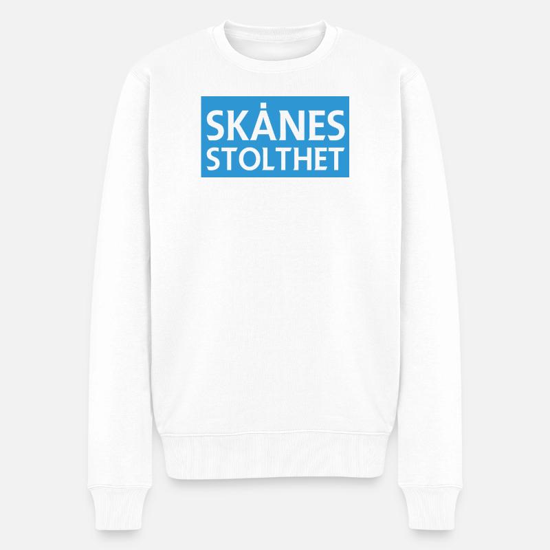 Skånes Pride Design - Männer Premium Bio Pullover - Weiß