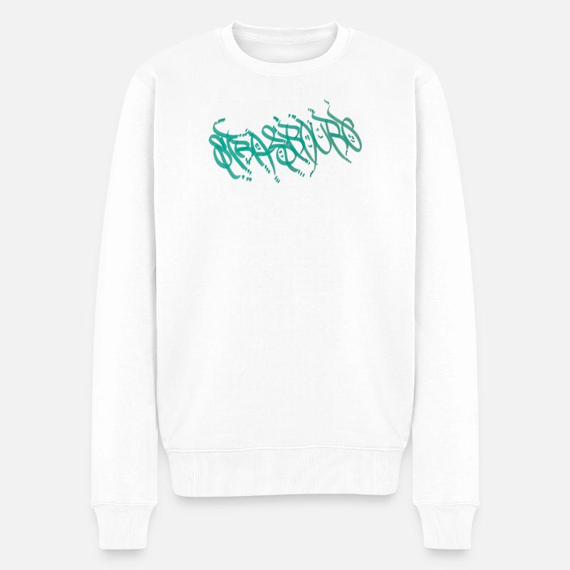 Strasbourg Graffiti Souvenir - Pull Premium bio Homme - blanc