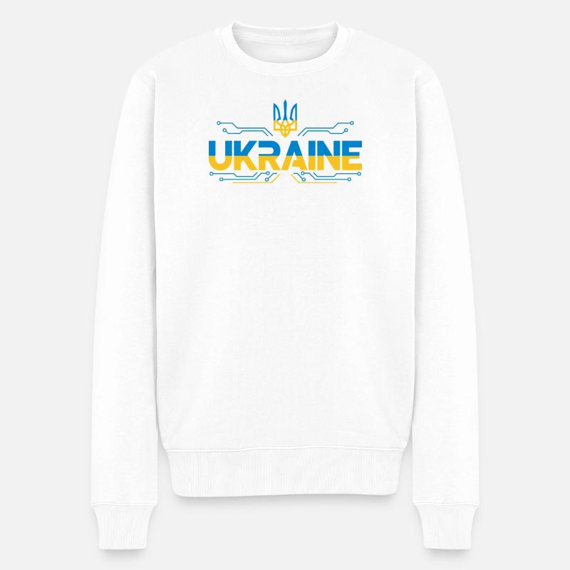 Écusson du circuit Ukraine - Pull Premium bio Homme - blanc