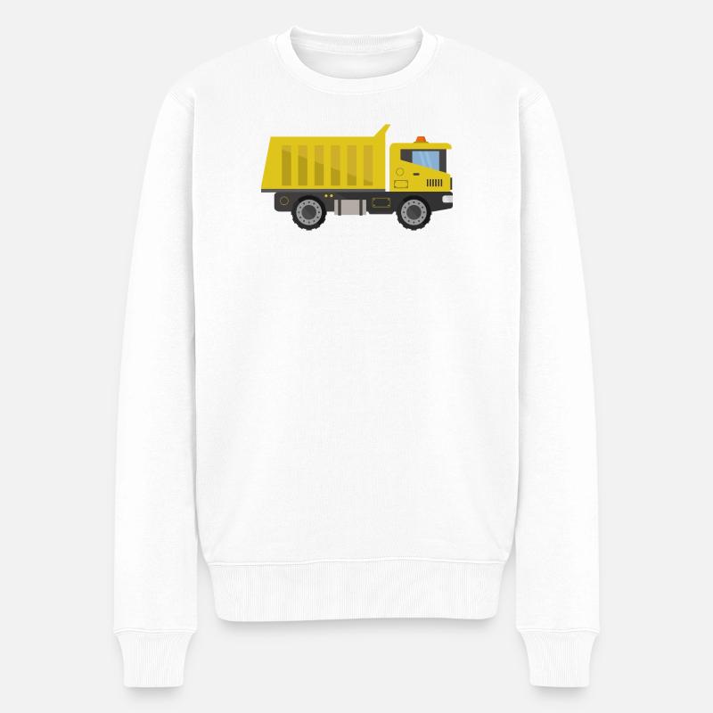 Lkw - Männer Premium Bio Pullover - Weiß