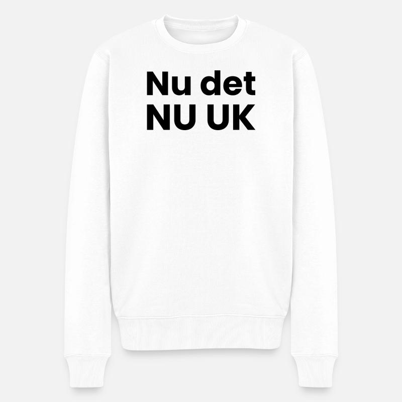 Maintenant il est Royaume-Uni, Danemark. - Pull Premium bio Homme - blanc