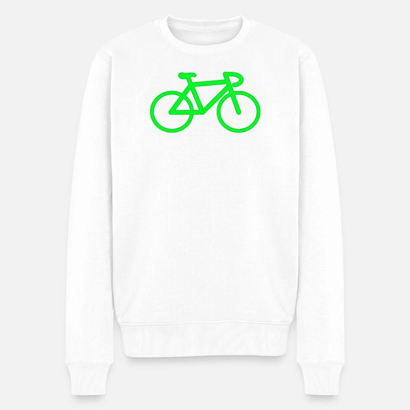 Roue de vélo - Pull Premium bio Homme - blanc