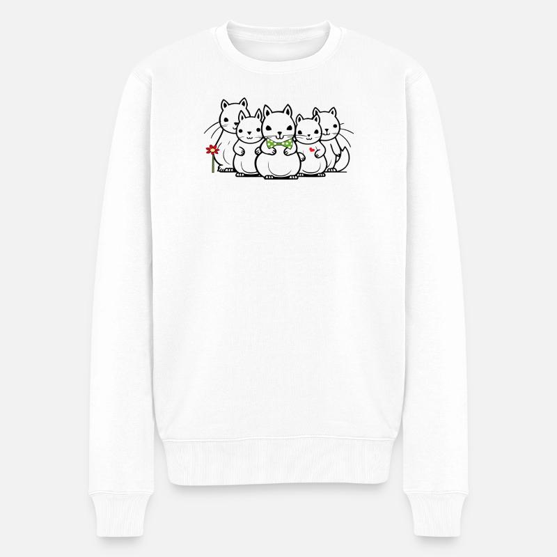 kleine Hamster - Männer Premium Bio Pullover - Weiß