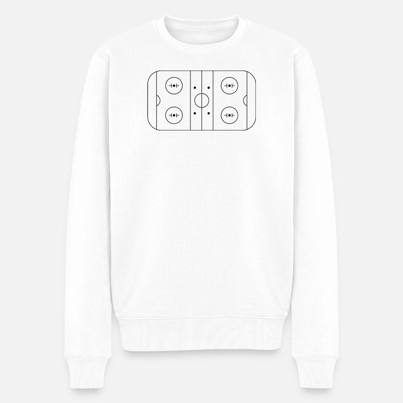 Eishockeyfeld - Männer Premium Bio Pullover - Weiß