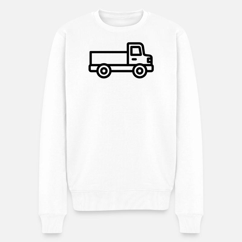 Lkw - Männer Premium Bio Pullover - Weiß
