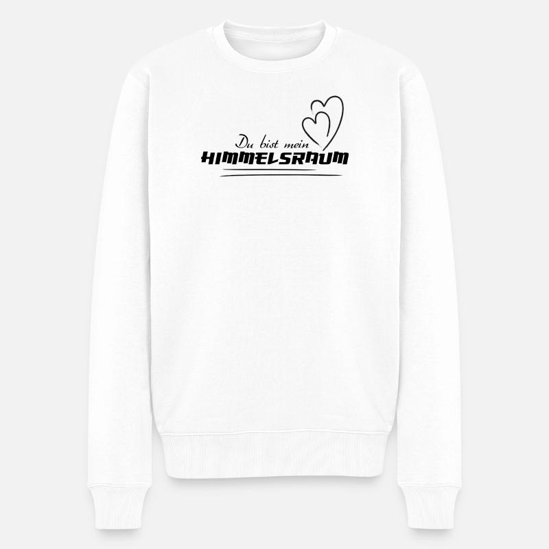 HIMMELSRAUM – Spirituelles Statement Shirt - Männer Premium Bio Pullover - Weiß