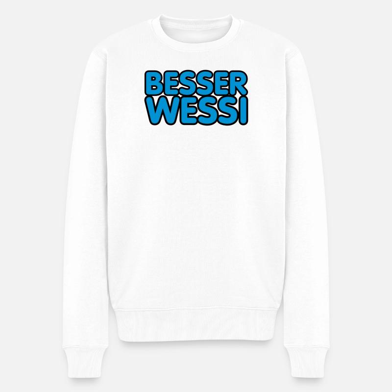 Besser Wessi - Männer Premium Bio Pullover - Weiß