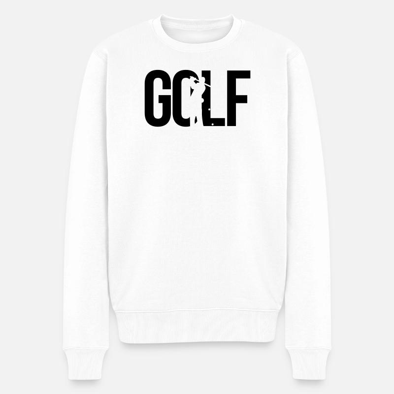 golf - Männer Premium Bio Pullover - Weiß