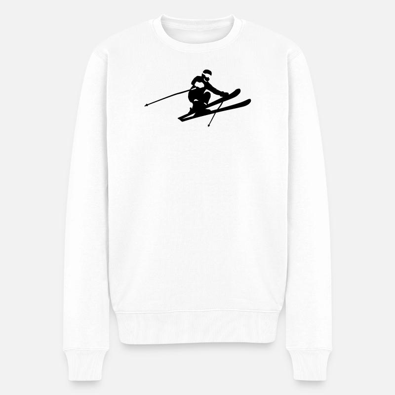 saut à ski - Pull Premium bio Homme - blanc