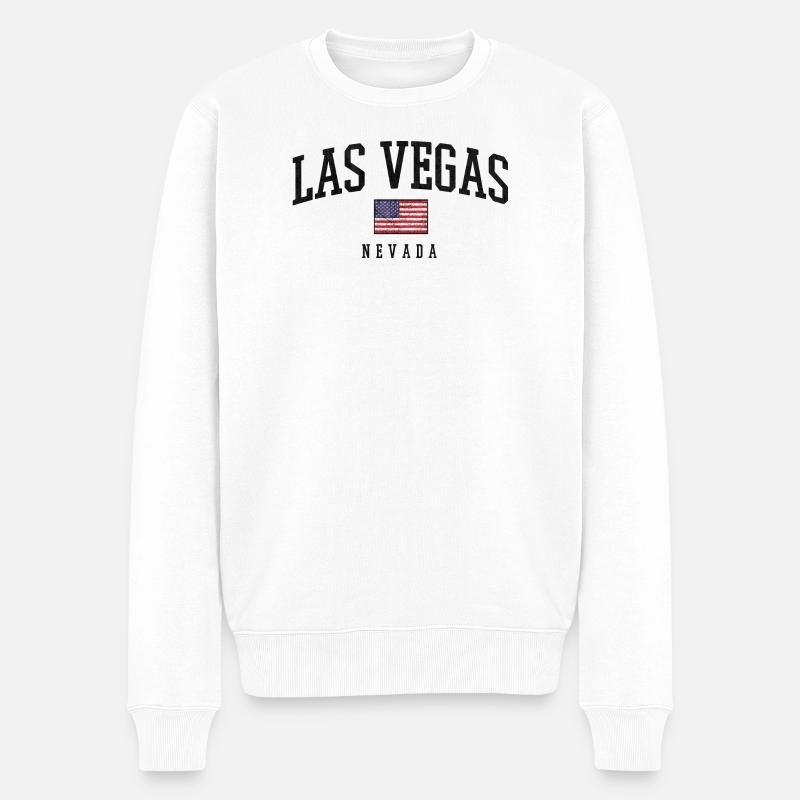 Design du drapeau vintage de Las Vegas, Nevada - Pull Premium bio Homme - blanc