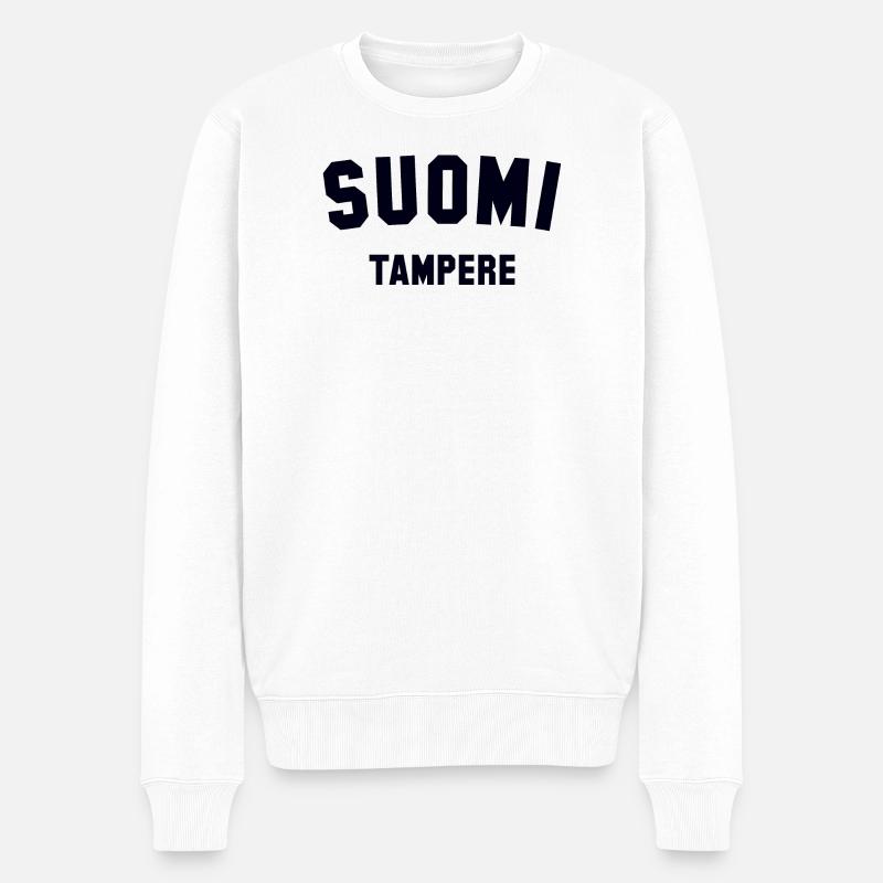 TAMPERE Soumi Finnland - Männer Premium Bio Pullover - Weiß