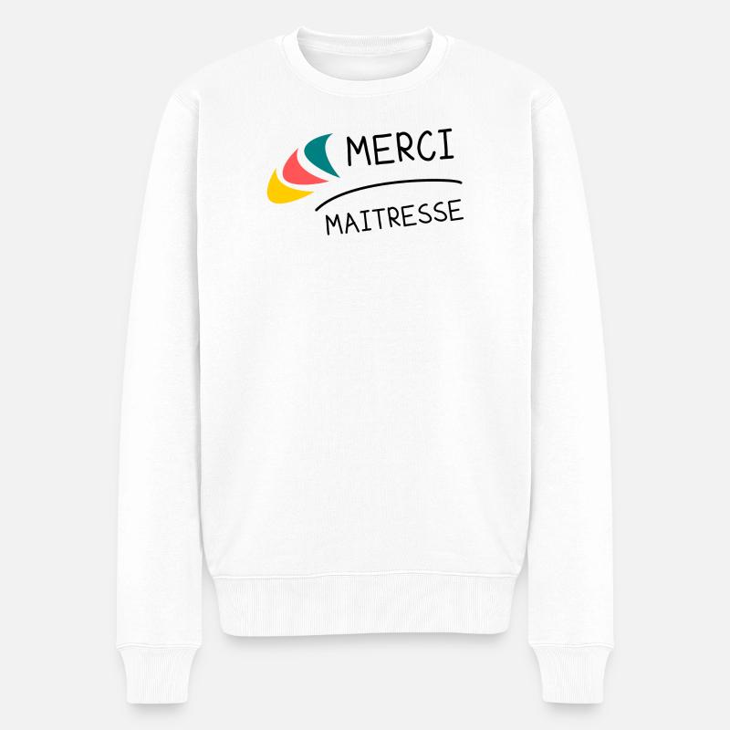 MAÎTRESSE. MERCI. MERCI MAÎTRESSE. MAITRESSE - Pull Premium bio Homme - blanc