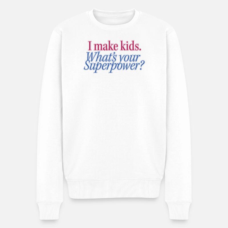 Déclaration de la superpuissance de la parentalité - Pull Premium bio Homme - blanc