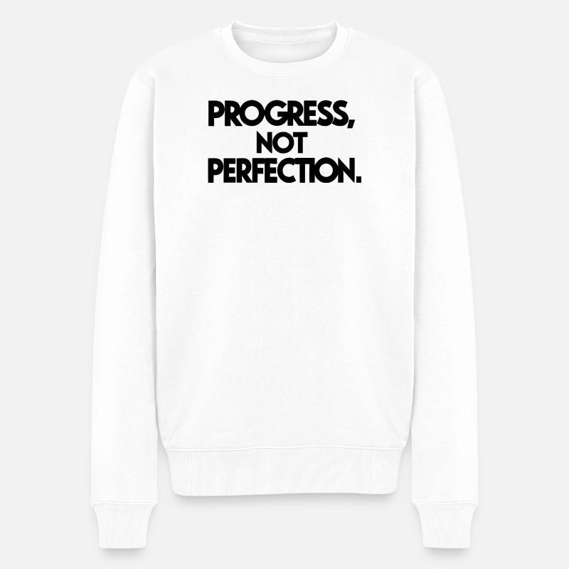 Minimalistische Bergkette Illustration - Männer Premium Bio Pullover - Weiß