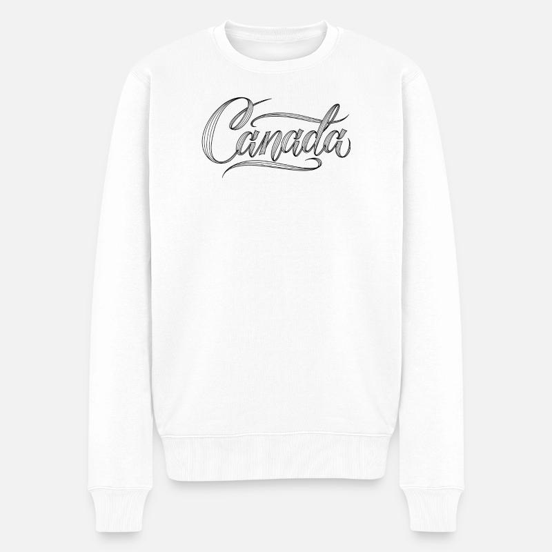 Canada - Männer Premium Bio Pullover - Weiß