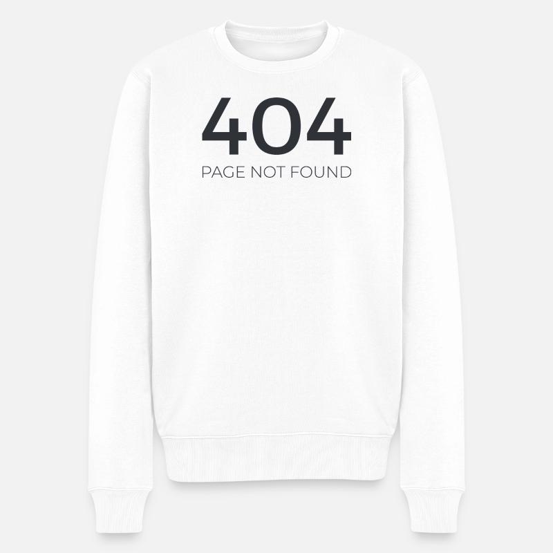 Fehler 404 - Männer Premium Bio Pullover - Weiß