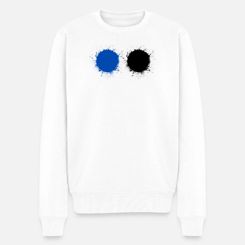 Bleu et Noir - Pull Premium bio Homme - blanc