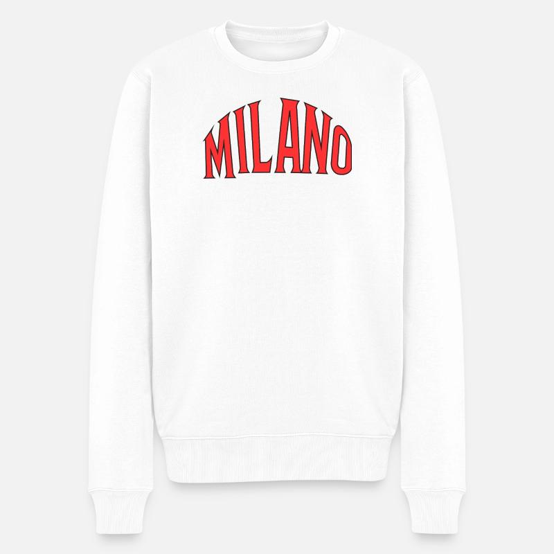 Milano - Männer Premium Bio Pullover - Weiß
