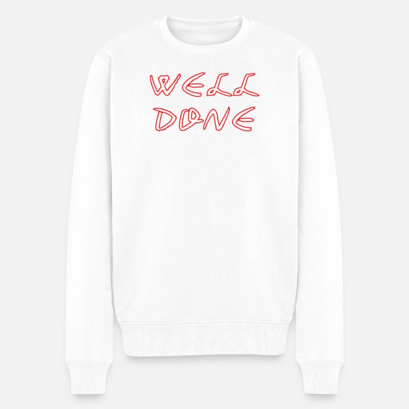 WELL_DONE - Pull Premium bio Homme - blanc