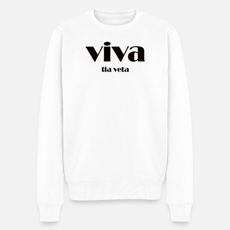 viva tia veta - Männer Premium Bio Pullover - Weiß