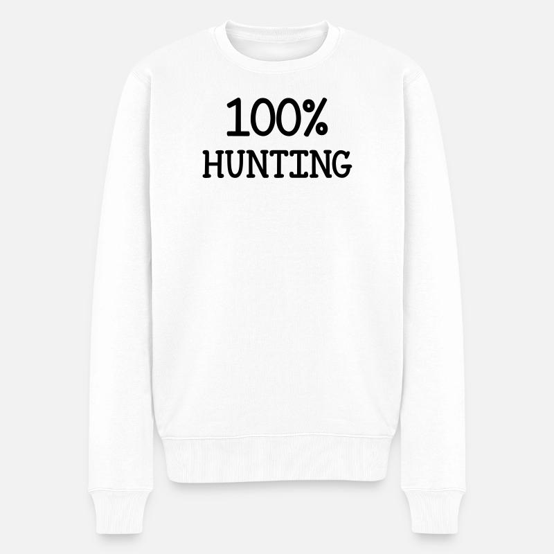100 % chasse - Pull Premium bio Homme - blanc