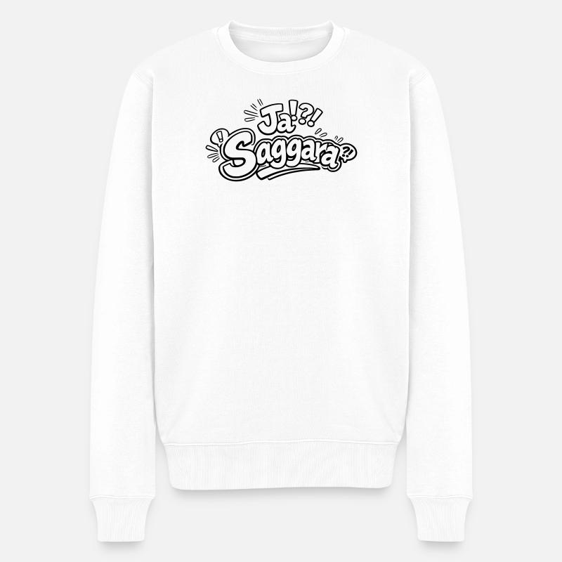 Ja Saggara - Männer Premium Bio Pullover - Weiß