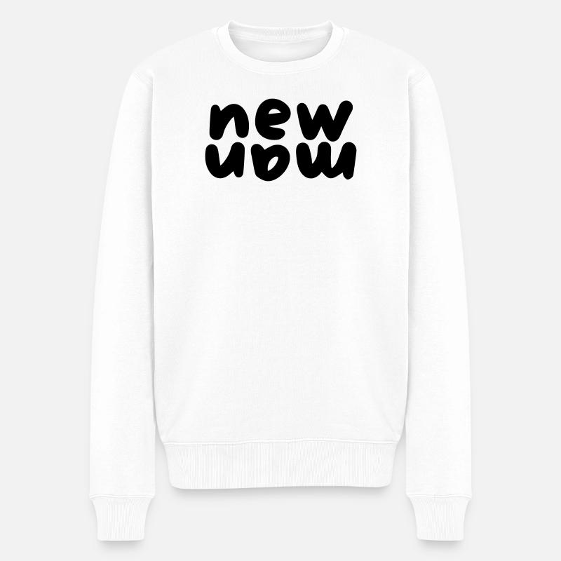 Neuer Mensch - Männer Premium Bio Pullover - Weiß