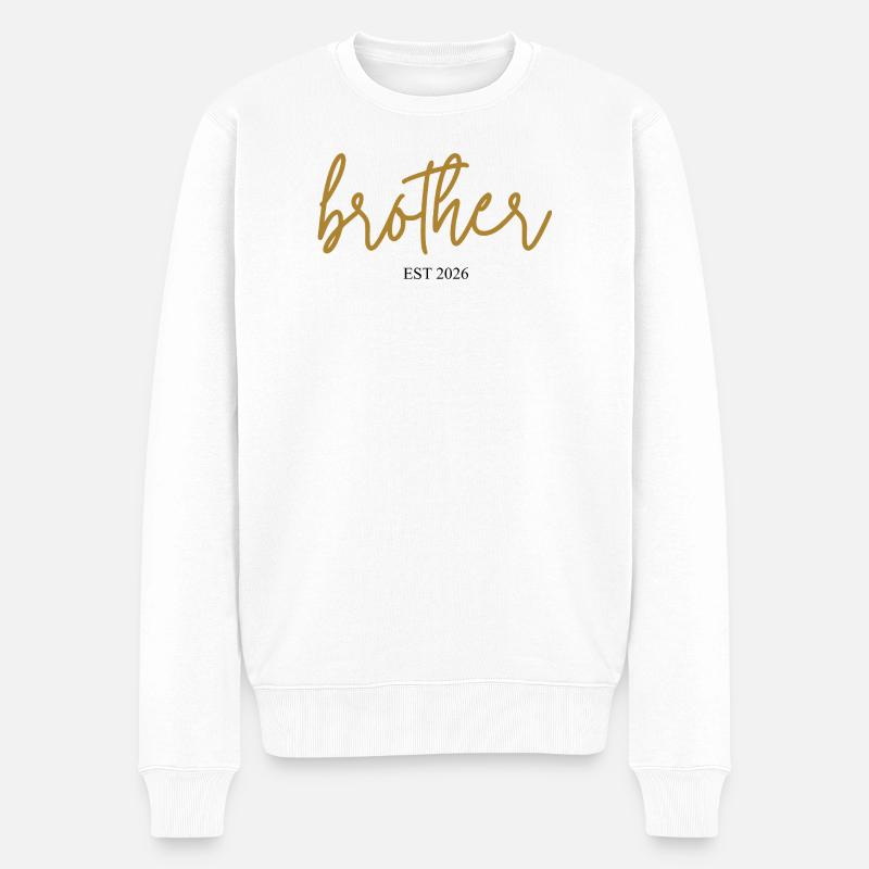 Brother Est 2026 - Pull Premium bio Homme - blanc