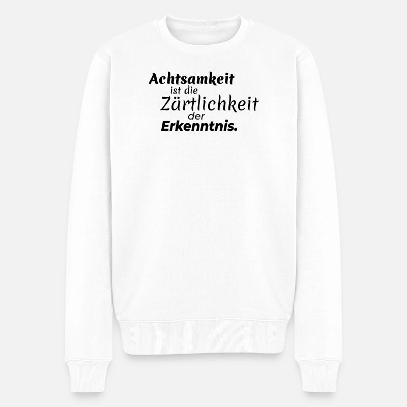 Tendresse de pleine conscience - Pull Premium bio Homme - blanc