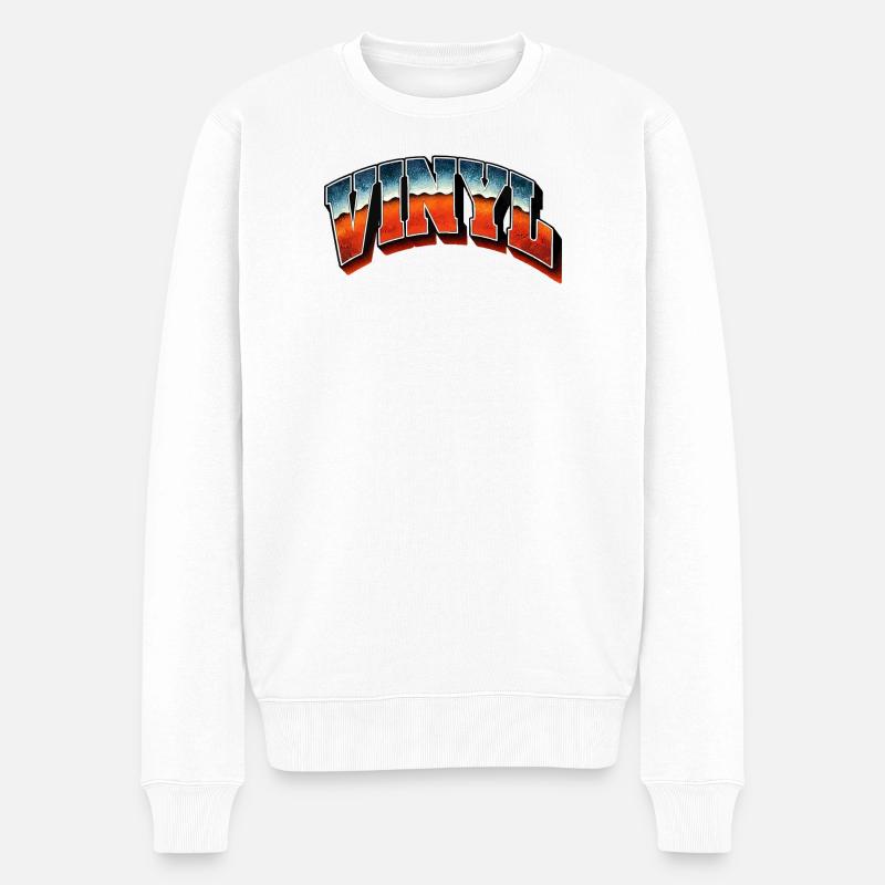 Vinyl-Bootleg - Männer Premium Bio Pullover - Weiß