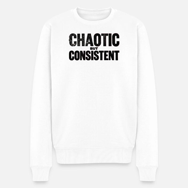 Chaotique-mais-cohérent - Pull Premium bio Homme - blanc